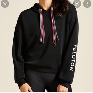 Peloton Kensie Hoodie With Fringe Draw Strings